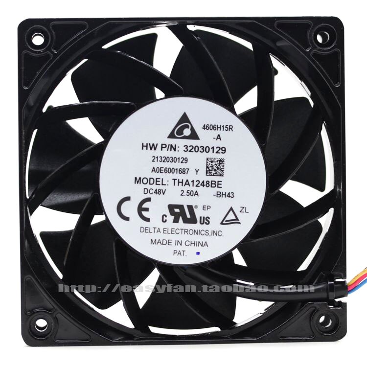 DELTA THA1248BE 48V 2.50A 12038 12CM 48V high air volume aluminum cooling fan
