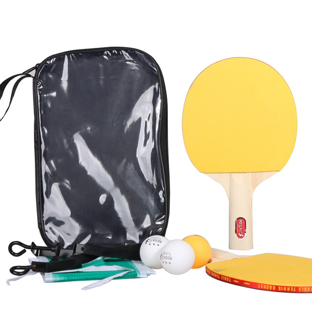 Table Tennis Table Tennis racket kit Complete Set 2 Paddle Bats 25X15cm: Yellow