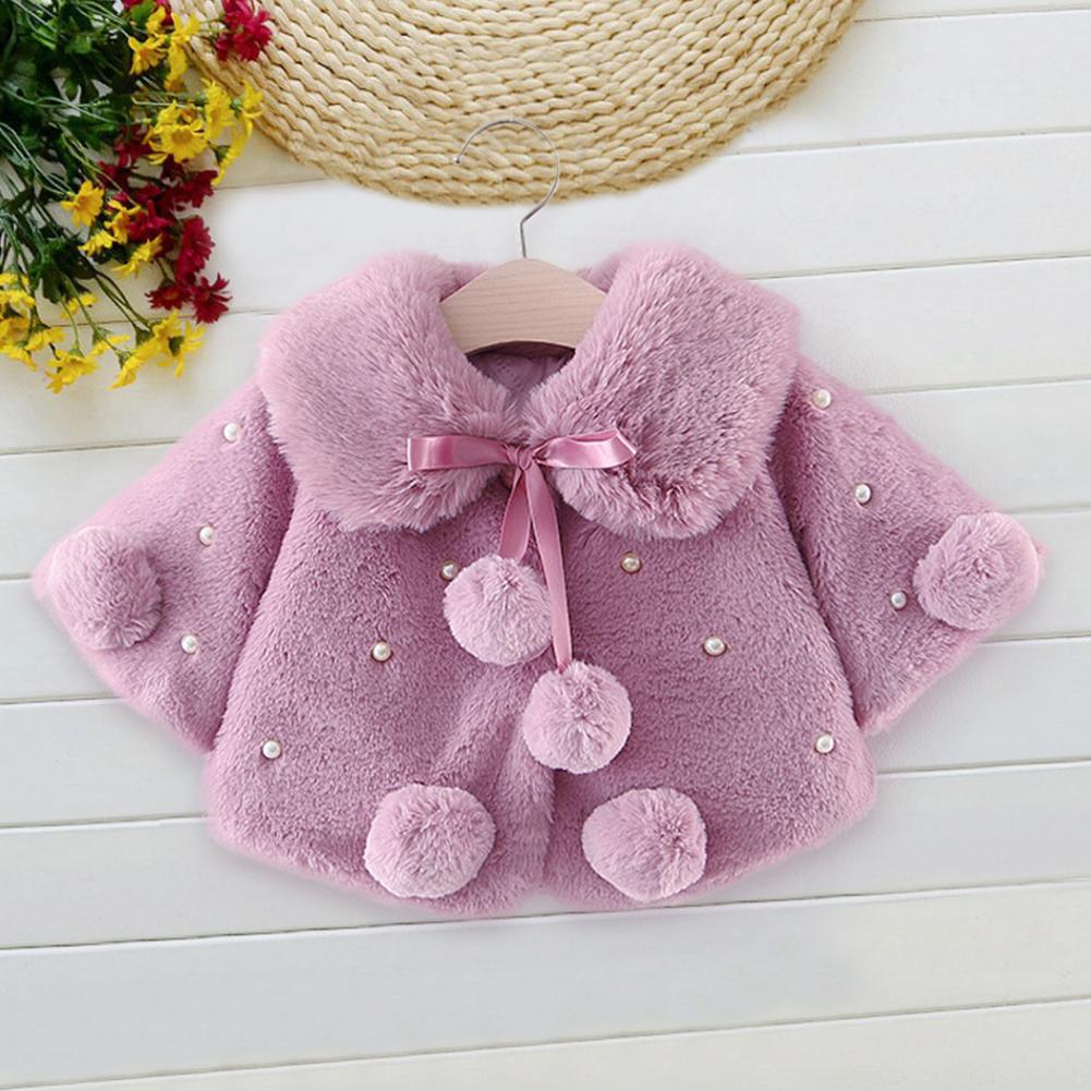 Bébé fille enfants manteau coton manches longues boutons solide ample Version épaissir polaire quotidien loisirs vêtements