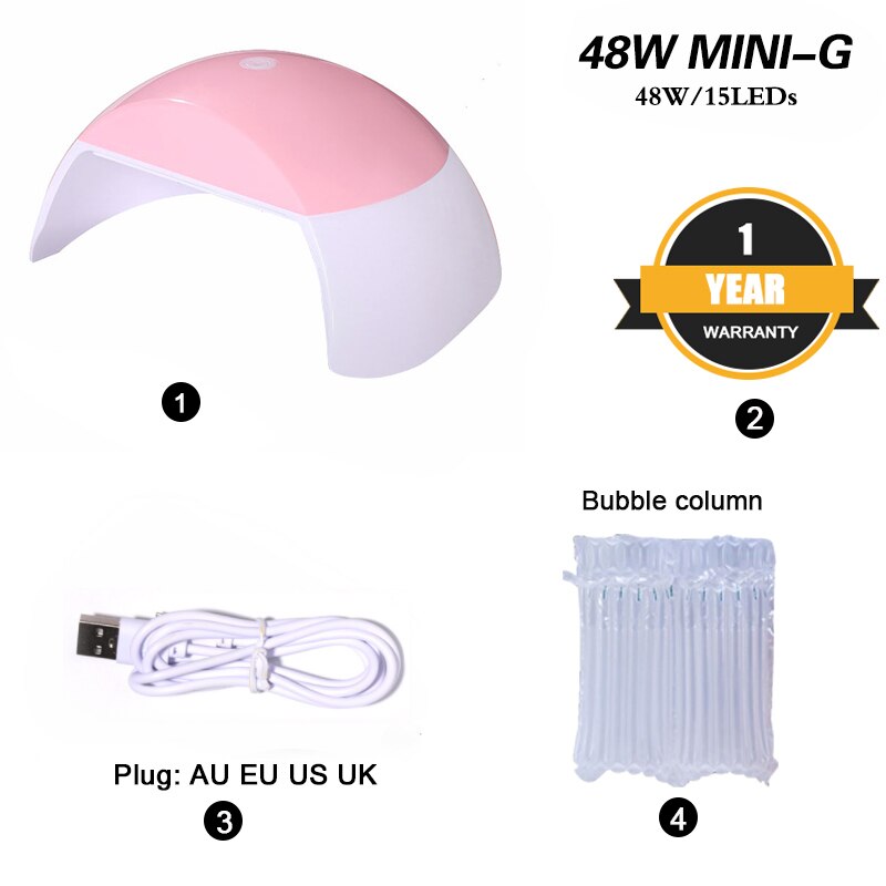 Sun  x5 plus uv led-lampa nageltork manikyr nagellampa uv-ljus för gelnaglar med rörelseavkännande lampa för manikyr: 48w- minig