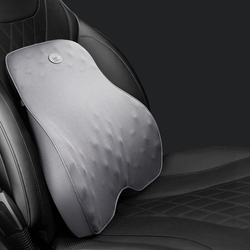 Car Pillow massage back Bump Granular Lumbar Support Back Pain Relieve Lumbar Cushion Car Seat Orthopedic: Gray