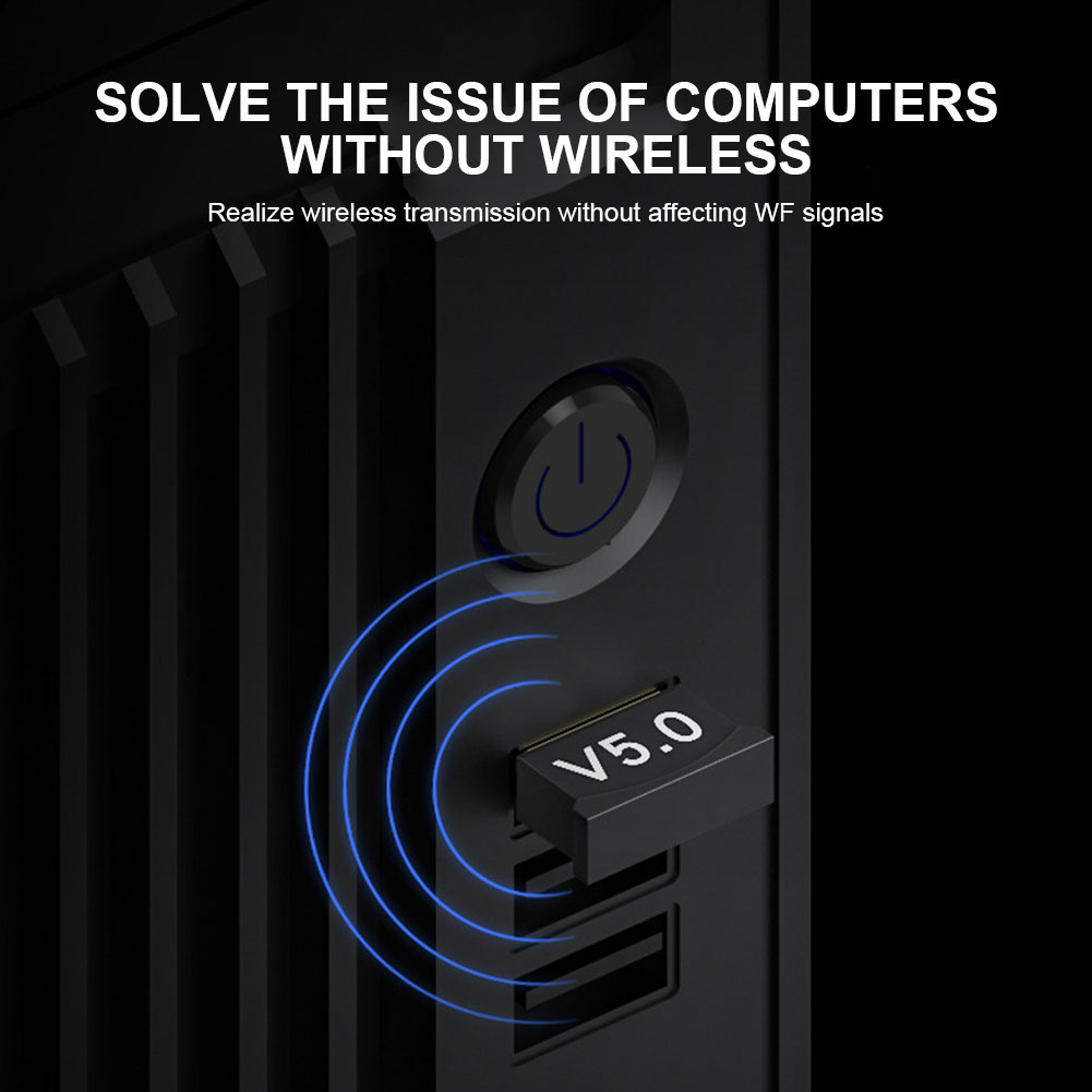 Wireless Audio Adapter Bluetooth-Compatible 5.0/5.1 Dongle 2.4G Audio Receiver Support Win7/8/8.1/10 for Computer Tablet Desktop