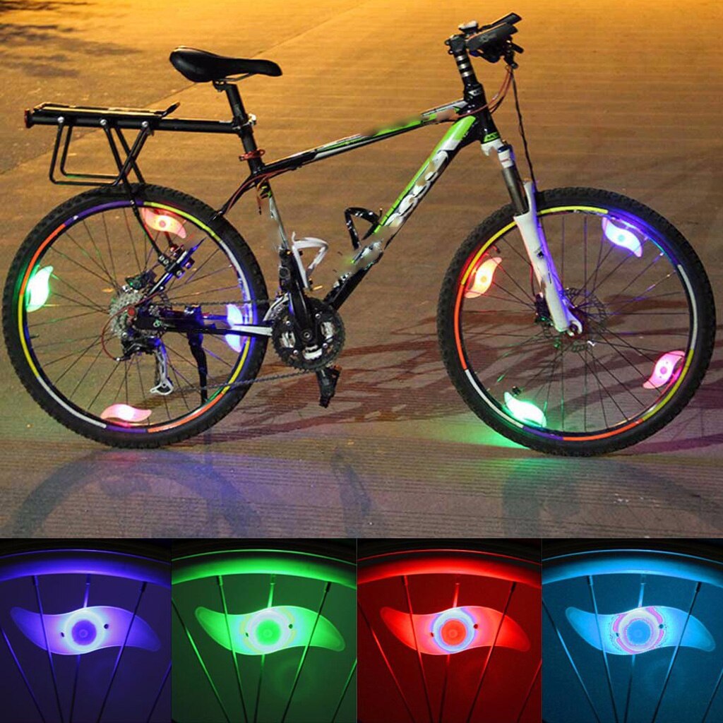Bike Wiel Verlichting Fiets Spoke Lights Fietsen Wiel Wire Tyre Led Flash Voor Fiets Accessorie Velg Band Wheel Spoke Flash licht