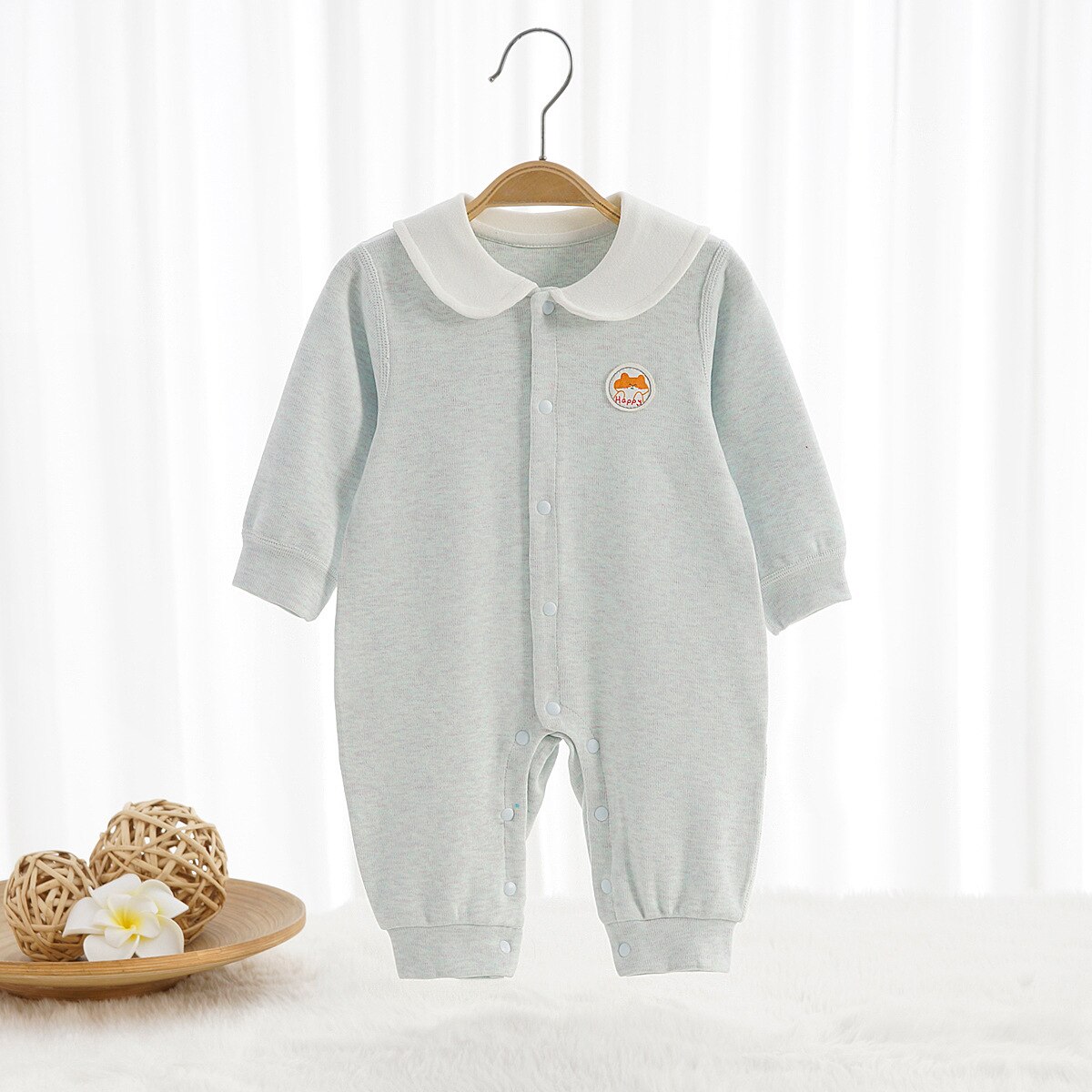 vier jahreszeiten Baby Mädchen Strampler Air-con Kleidung 0-18M Neugeborenen Jungen Strampler Baumwolle Langarm overall Outfit Kleidung für Kinder: Black / 18m