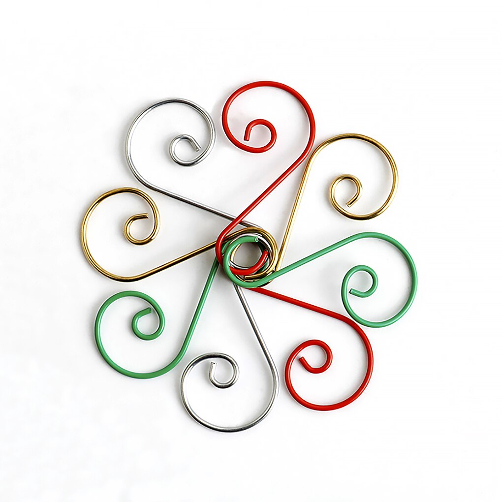 100 Stuks Metalen S-Vormige Haken Kerstboom Decoratie Hanger Huishouden Opknoping Festival Decor Accessoires