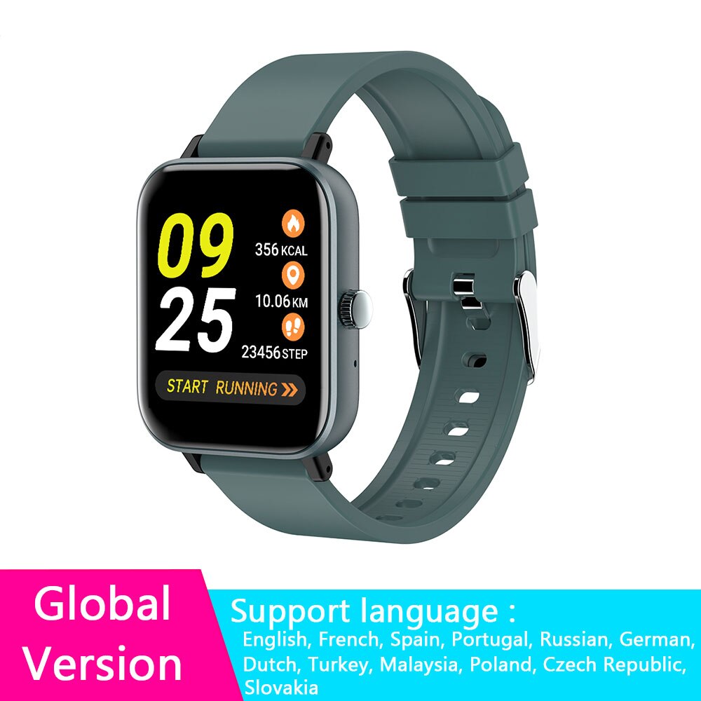 Smartwatch Men Bluetooth Call 1.72inch Full Touch Fitness Tracker Blood Pressure Clock Women Smart Watch for Xiaomi PK GTS Band: BLue