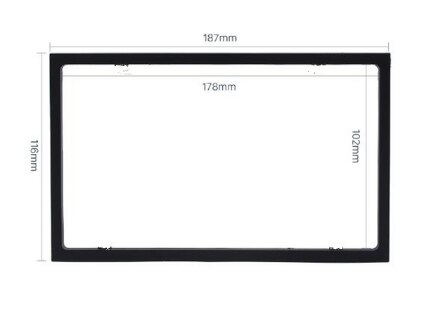 2Din Fittings Kit Radio Head Unit Installatie Frame Algemene 2Din Fittings Kit Automotive Radio Player Box: black