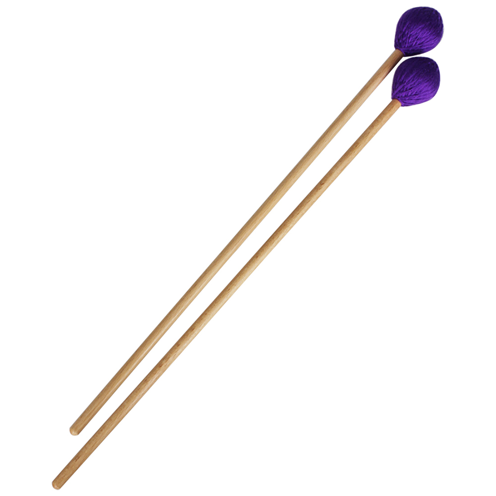 Kit de mazo de instrumentos de percusión, Kit de mazo de palo de Marimba medio con mango de haya, Xylophone Glockensplel, 1 par