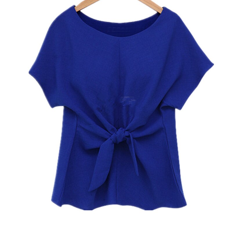 Xl Xxxxxl Plus Size Vrouwen Kleding Zomer Stijl Mode Dame Top Boog Shirts Chiffon Blouses Vrouwelijke Tunieken Camisas Femininas