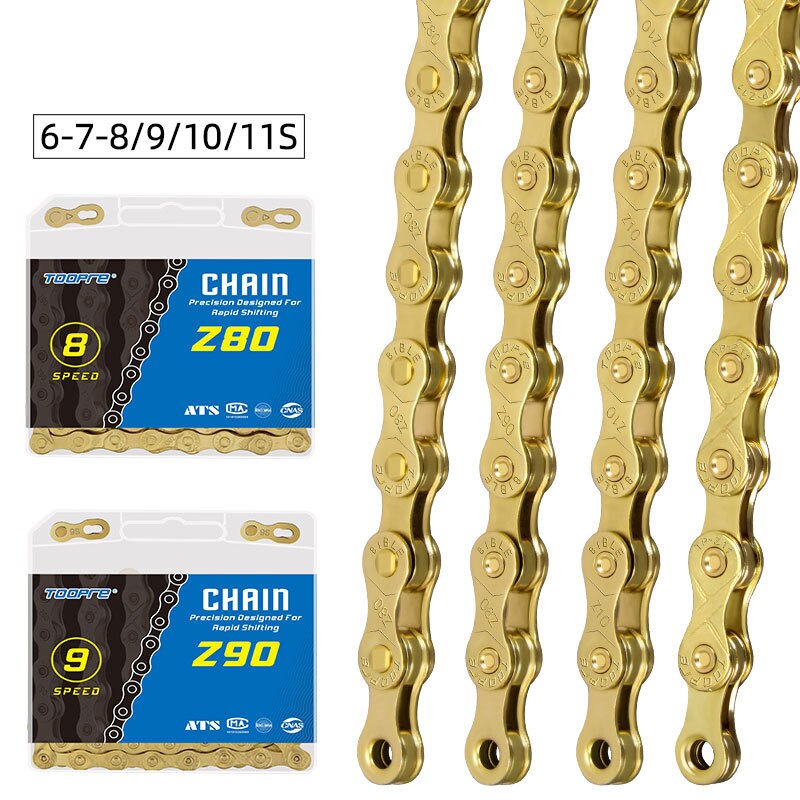 Bicycle Chain 6 7 8 9 10 11 12 Speed MTB Bike Electroplated Silver Chain Road Bicycle Chains Part 116 Links