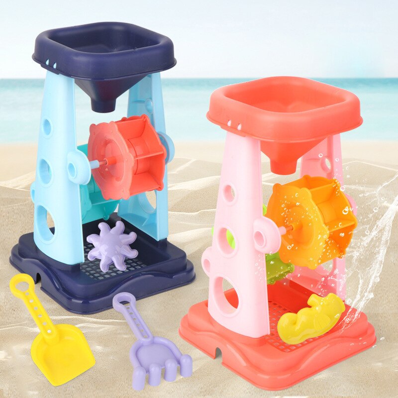 Summer Beach Toy Sand Set Kids Sand Play Beach Seaside Sandpit Toy Fun Water Swimming Toys Sandglass Shovel Hourglass Tool