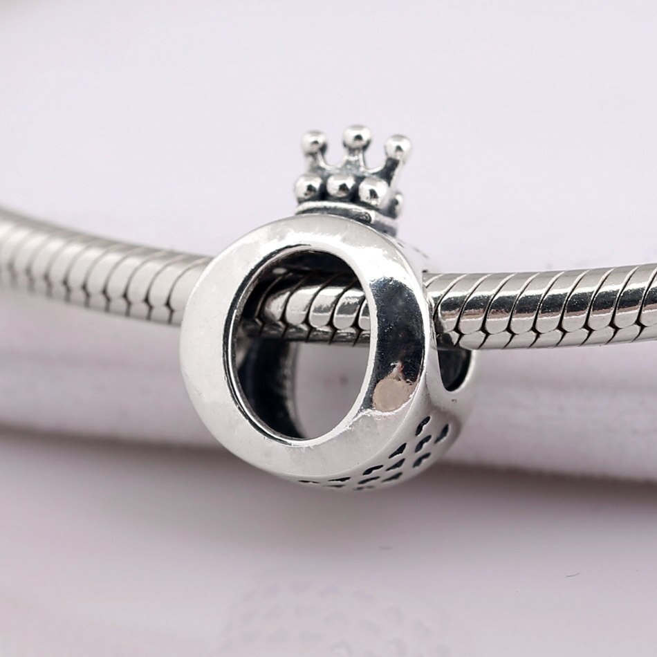 Genuine 925 Sterling Silver Charm Bead Radiant Hearts Royal Crown Beads Fit Women Pan Bracelet & Necklace Diy Jewelry