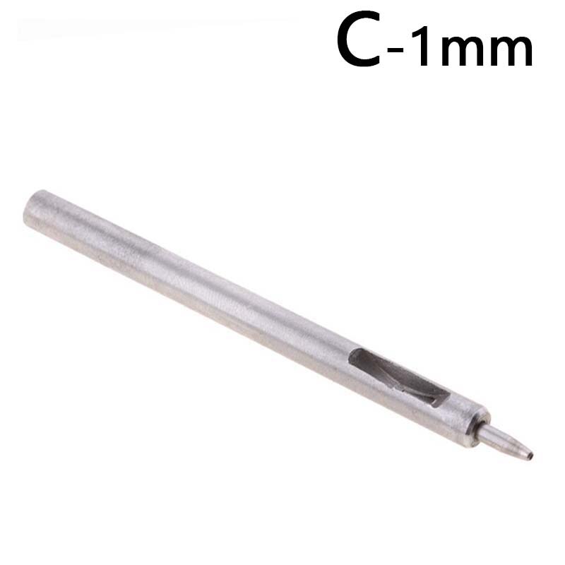 1PC Round Hollow Punch Leather Craft Punch Tool Hollow Hole Punch Cutter Tool for Watch Bands Belts Canvas Paper 0.5-5.5mm: C