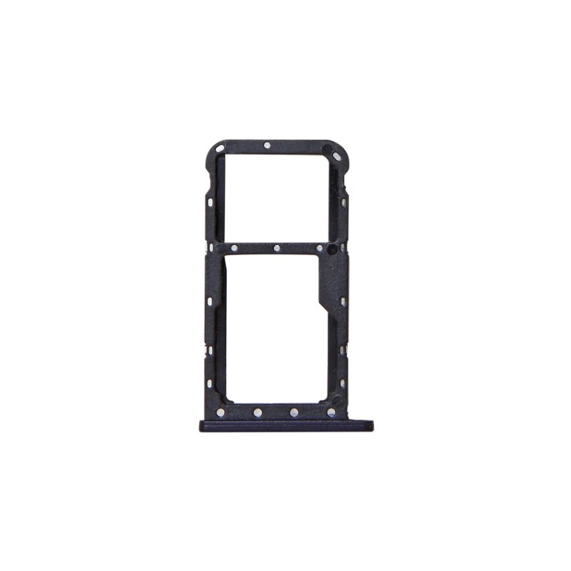 10Pcs Voor Huawei P20 Lite Sim Lade Houder Sim Card Tray Slot Houder Connector Container Vervangende Onderdelen: Black