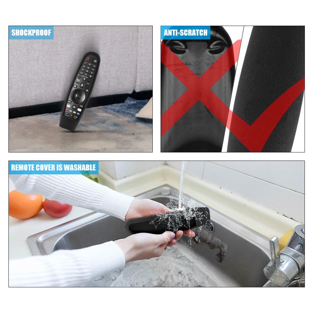 360 degrees Remote Controller Protective Cover for the LG AN-MR600 remote control Case Remote Control Silicone Case