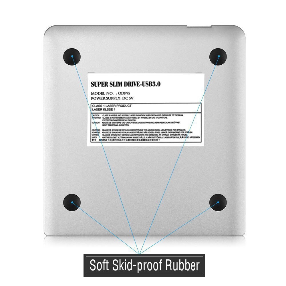 9.0mm/9.5mm Slot in USB 3.0 SATA Interface Laptop Notebook DVD RW Blu-ray Burner Drive External Case Enclosure Caddy