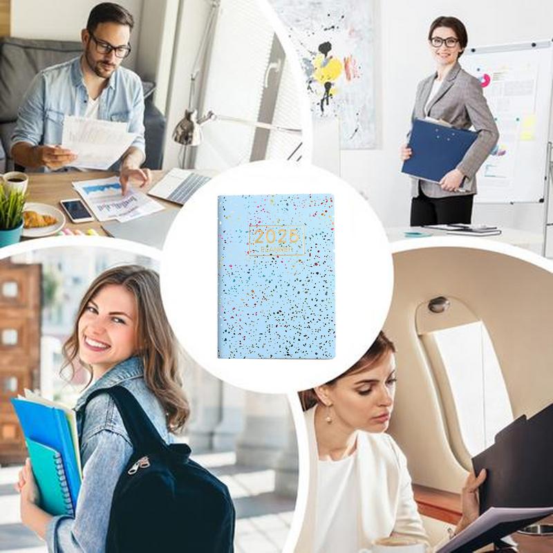 Carnet d'agenda 2025, notes de anglaise et organisation de choses à faire, carnet de notes hebdomadaire et mensuel, planificateur de liste de choses à faire quotidiennes pour le quotidien