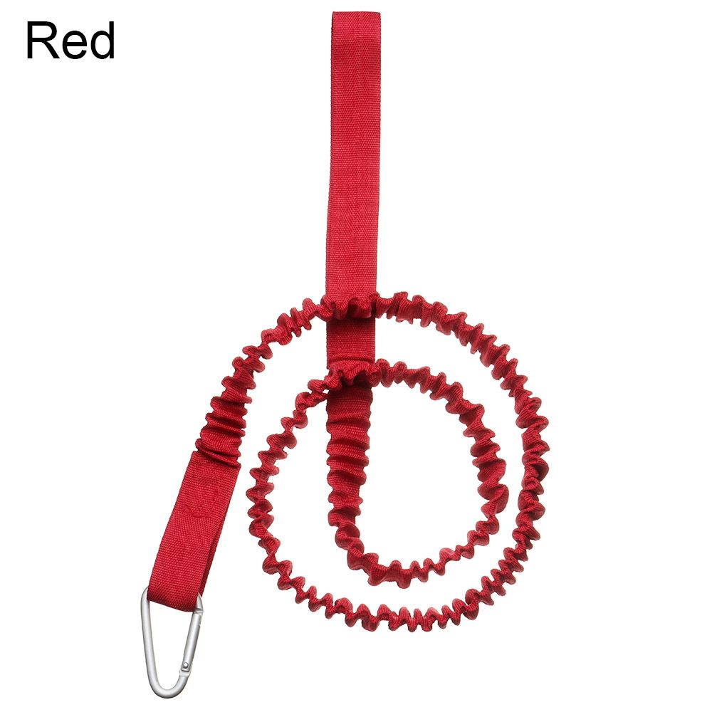 Laisse de canne à pêche élastique réglable, pour Kayak et canoë, corde de sécurité, mousqueton, accessoires pour bateaux à rames: red