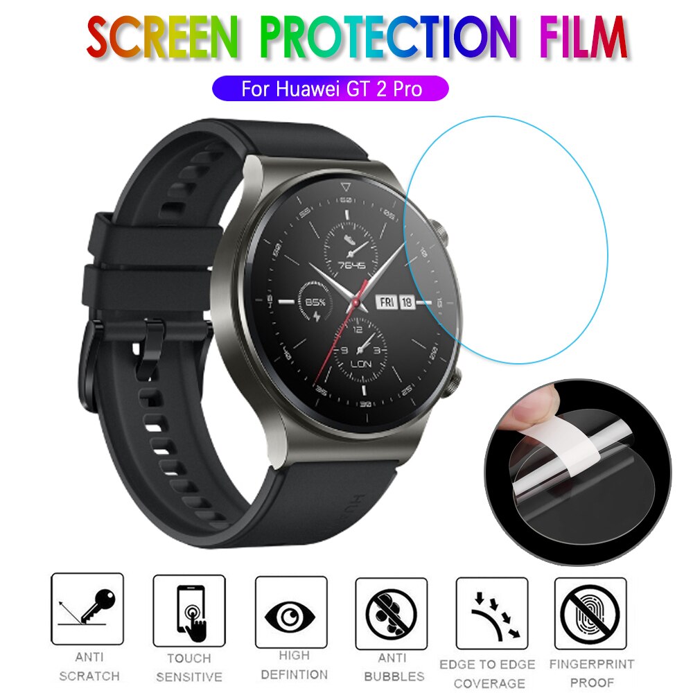 2 Stuks Screen Protector Voor Huawei Horloge GT2 Pro Clear Full Gehard Glas Beschermende Film Scratch Proof Smartwatch Accessoires