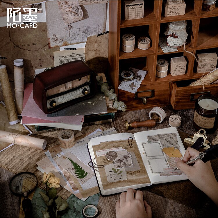 1pack/lot Kawaii Stationery Stickers Retro Texture folds DIY Craft Scrapbooking Album Junk Journal Happy Planner Diary Stickers