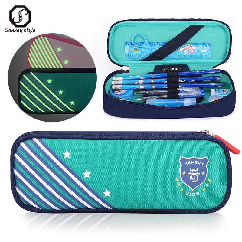 2 Kleuren Grote Capaciteit Etui Lichtgevende Pencilcase School Pen Geval Levert Potlood Schooltas Doos Potloden Pouch Briefpapier