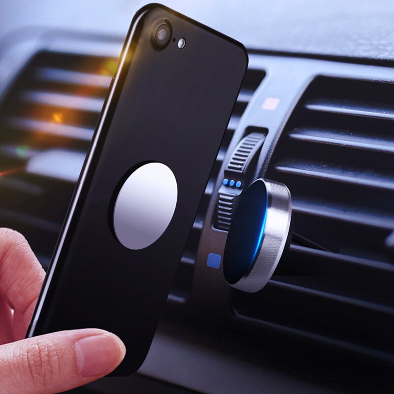 Round Magnetic Phone Holder in Car Car Magnetic Holder for Phone Stand Magnet Cellphone Bracket for iPhone 12 Pro Max Samsung