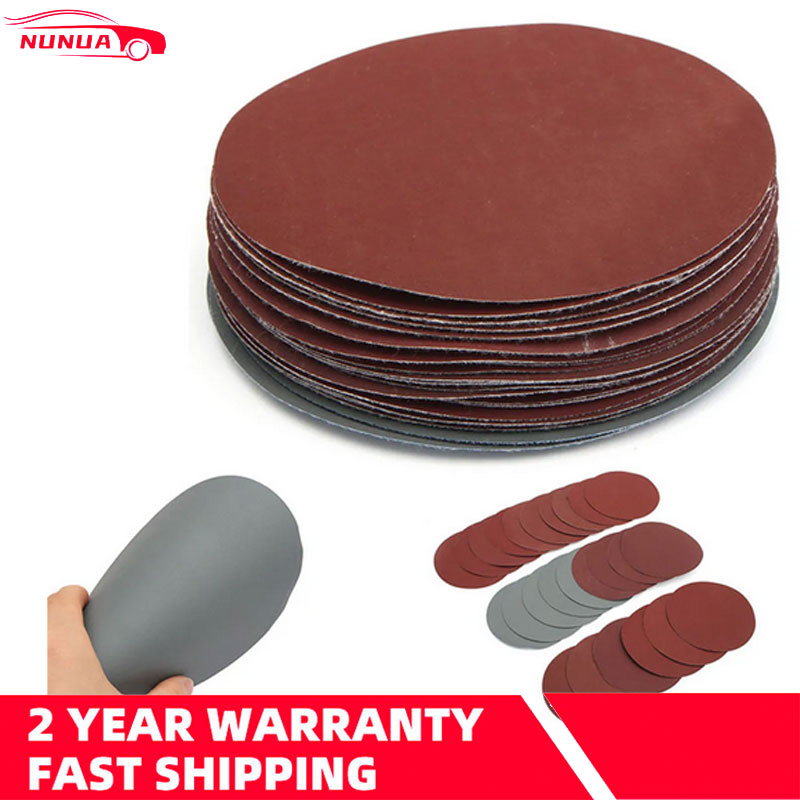 25Pcs/Set 6 Inch 150mm Round Sandpaper Disk Sand Sheets 600-3000 Grit Hook Loop Sanding Disc For Sander Grits Abrasive Tools