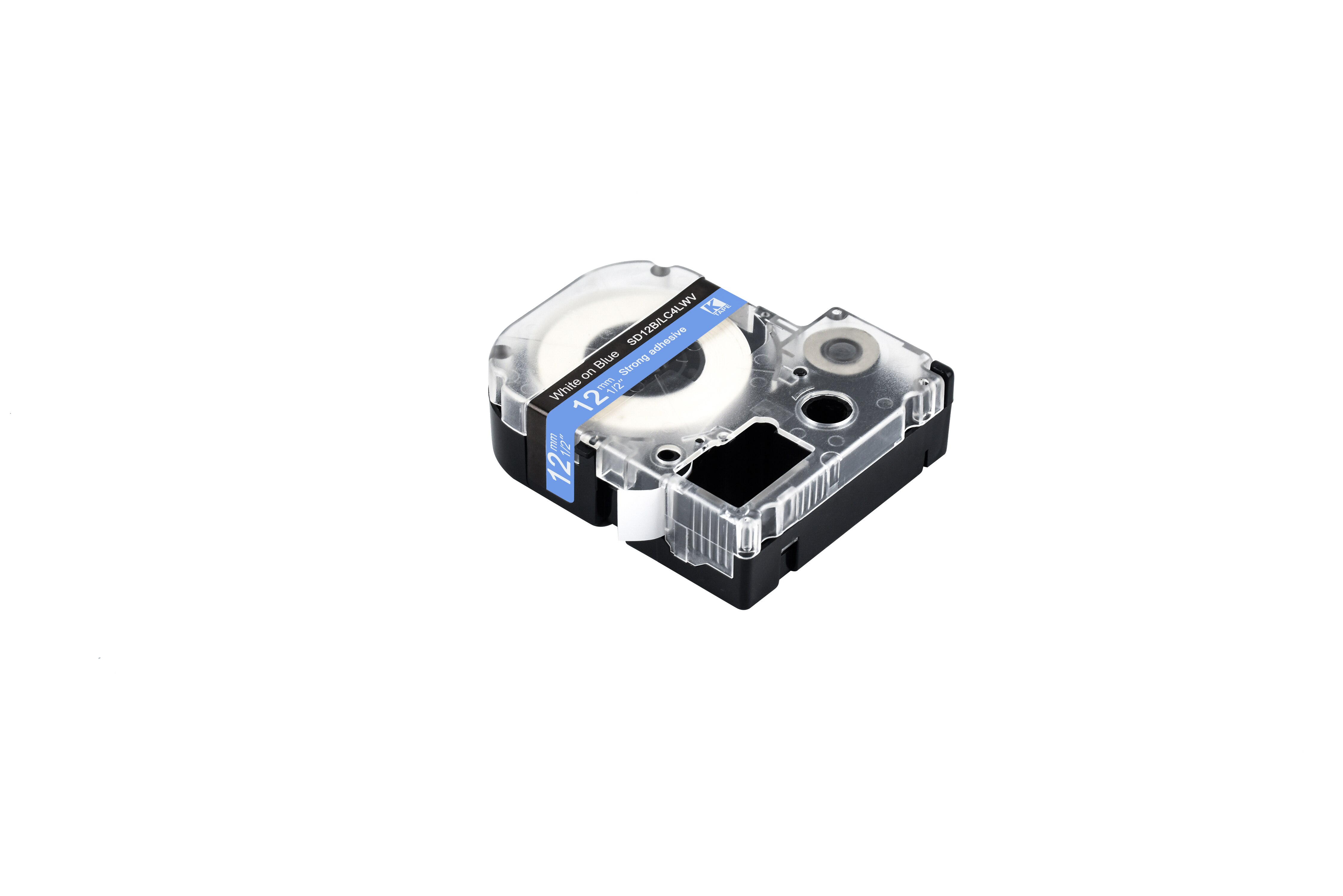 12mm Weiß auf blau SD12B Kompatibel Epson KingJim Etikett Drucker LC-4LWV Laminiert Etikett Bänder Band LC4LWV für LW-300 400