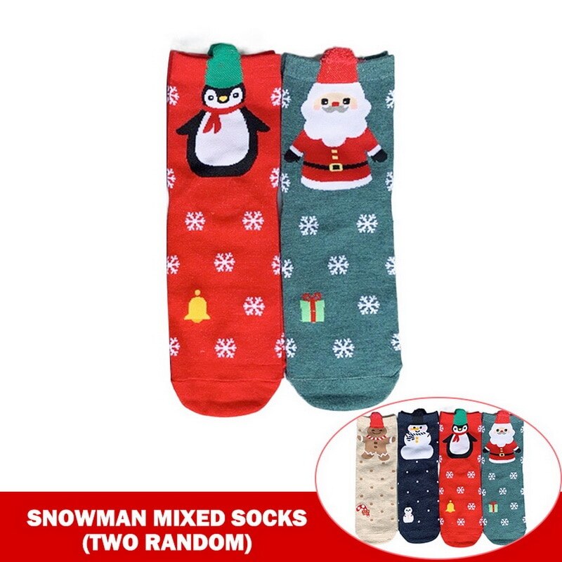 Christmas socks elk animal ears autumn and winter cotton sweet socks For year: G353352