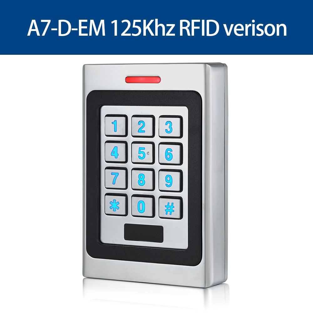 Dør Adgangskontrol Tastatur RFID Læser - 2000 Brugere - Wiegand Input/Output - Elektrisk Lås - Udendørs Dørklokke - IP67 - Zinklegering: Militærgrøn