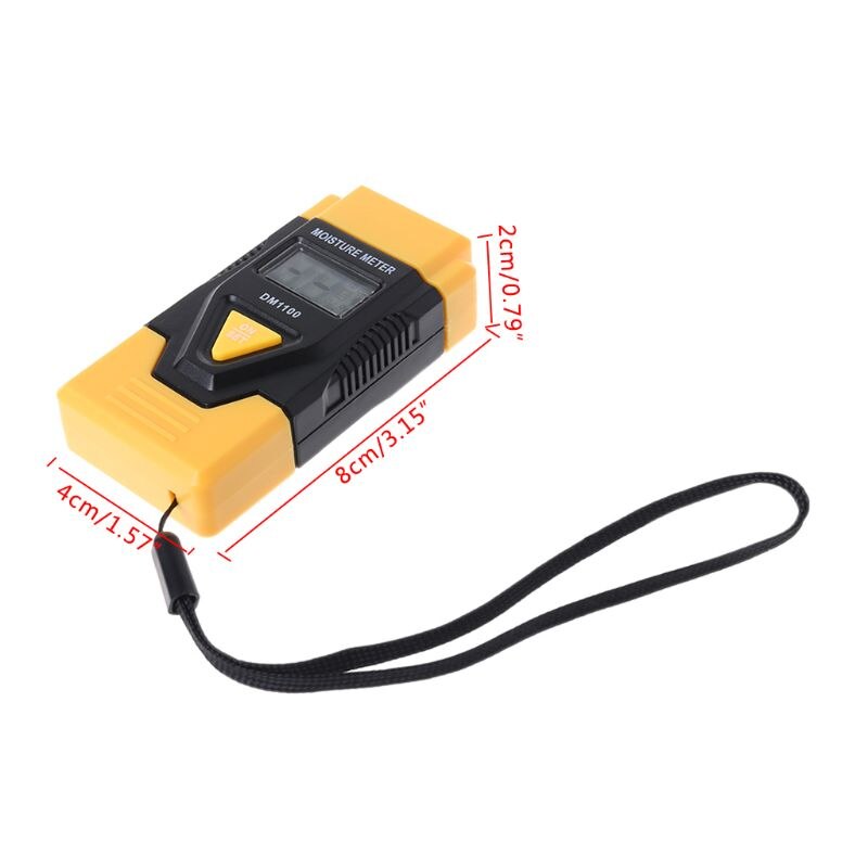 DM1100 3in1 Digital Wood Moisture Meter Sawn Timber Humidity Tester thermometer