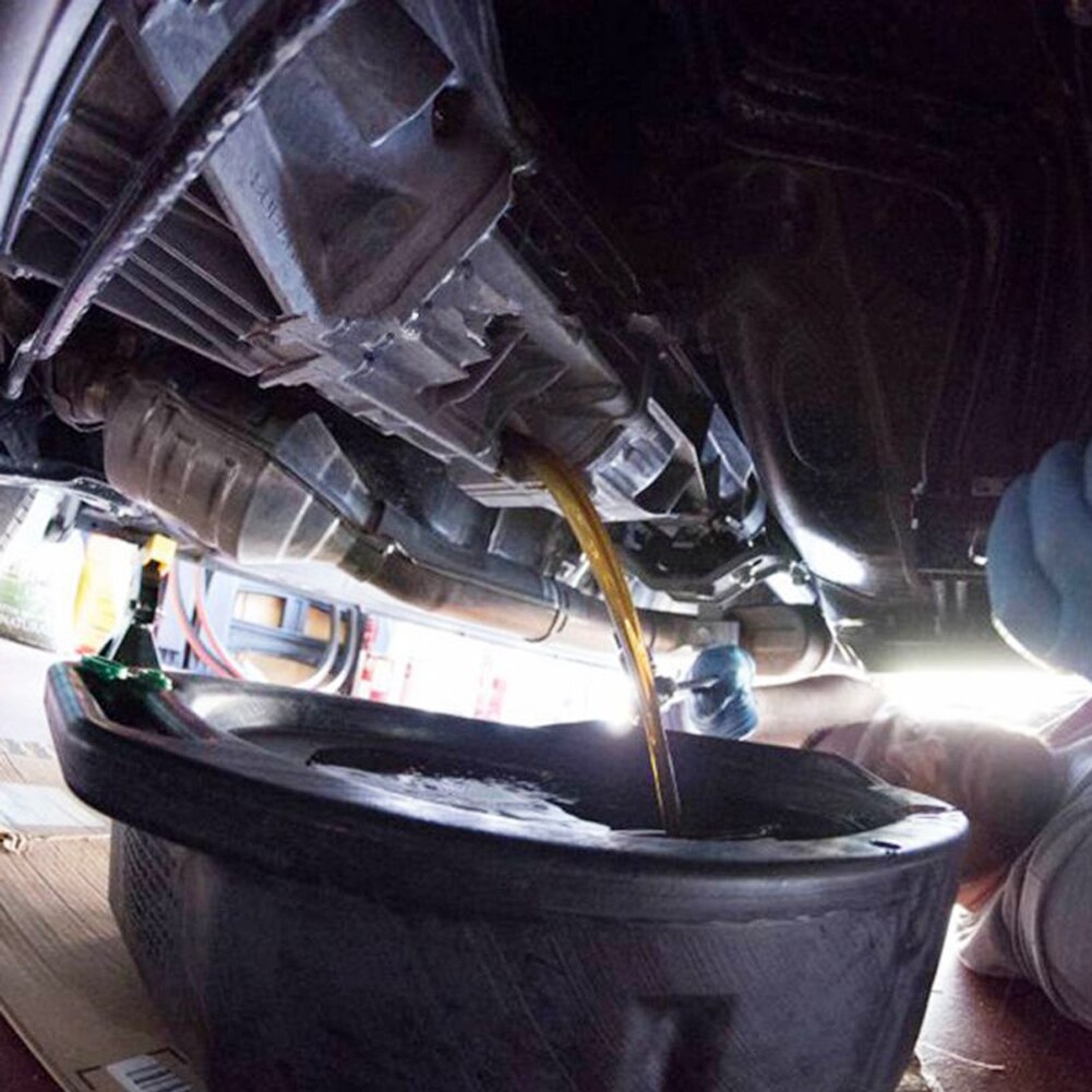 10L Oil Drain Pan Waste Engine Oil Collector Tank with Handle Oil Drip Tray Garage Car Repair Tool for Daily Fuel Oil Change