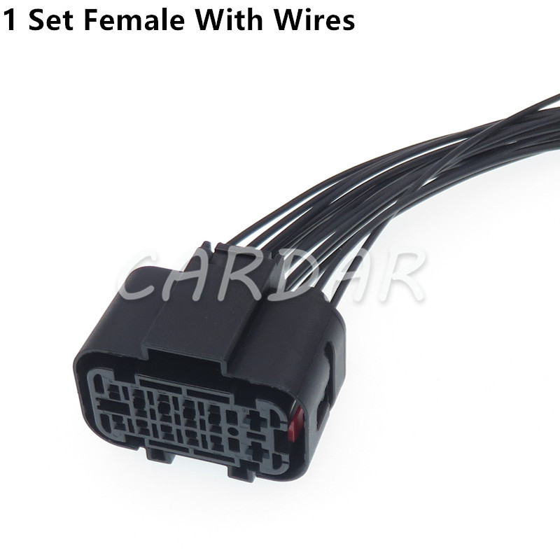 Prise étanche pour voiture, assemblage AC, connecteur électrique, prise automobile, 1 jeu, 16 broches, 2304884-1, 2304887-1: Violet