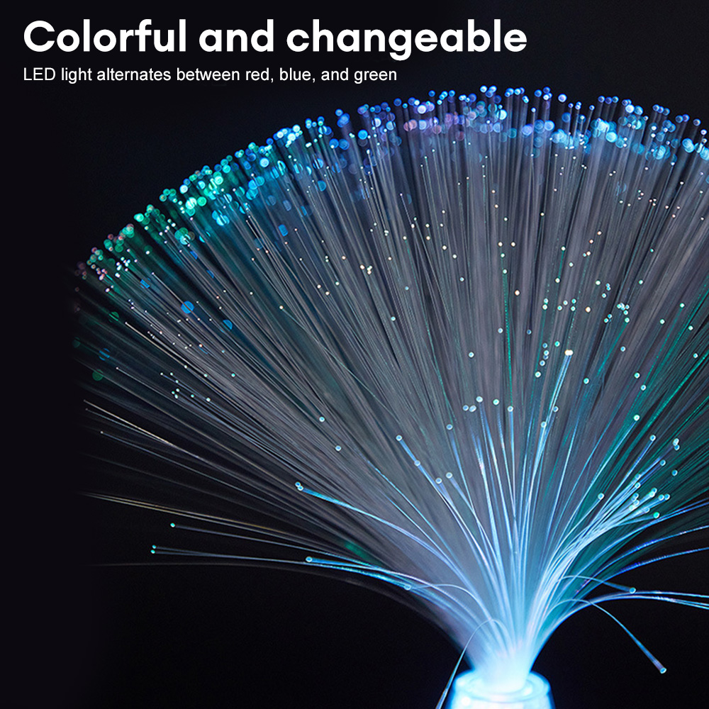 Optisk fiber ljus färgglad atmosfär festlampa festival stjärnhimmel bröllop led färgskiftande scen fiberoptisk lampa för