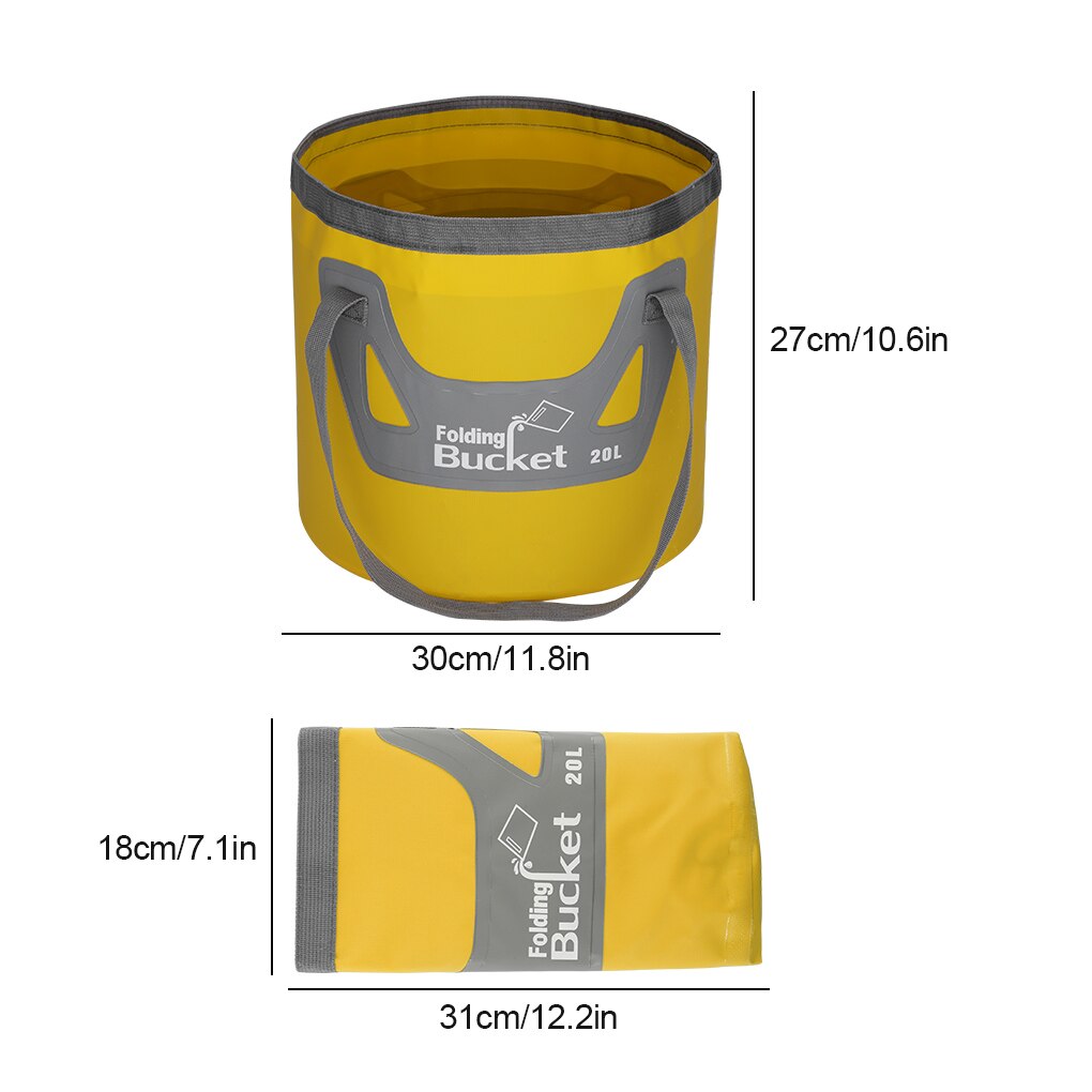 20L Waterdichte Water Zakken Vissen Opvouwbare Emmer Draagbare Emmer Water Container Opslag Carrier Bag