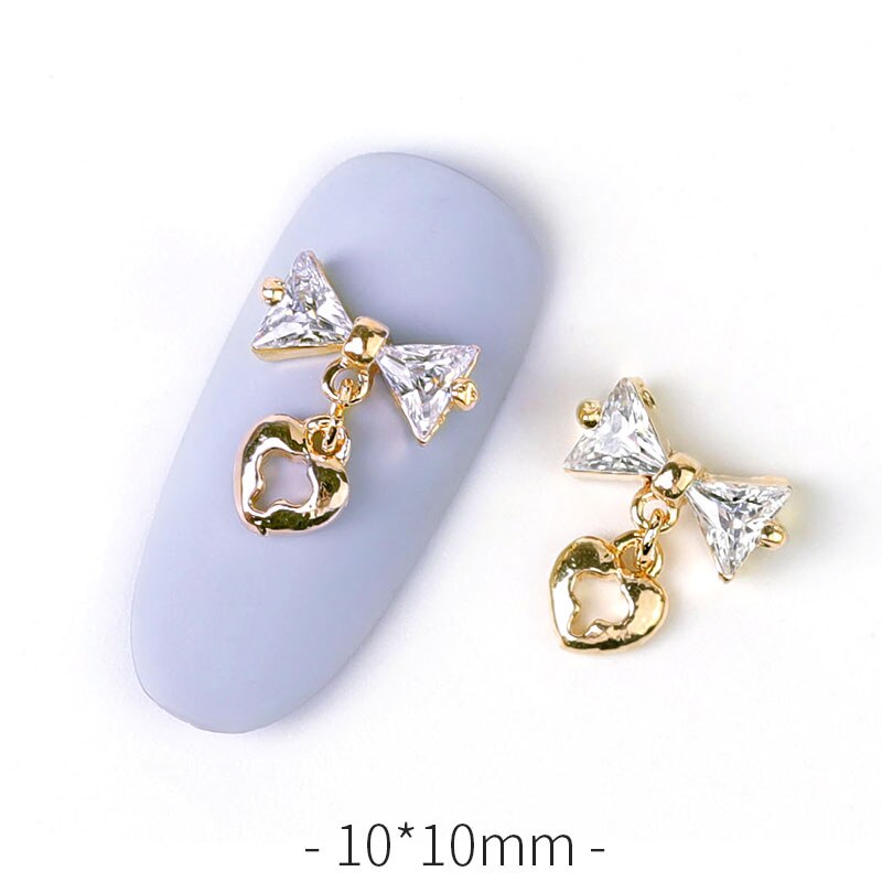 2 pieces water Crystal Dangle Chain Charms Nail Jewelry Decorations 6 type luxury Zircon Crystal Rhinestones For Nails: 121-6