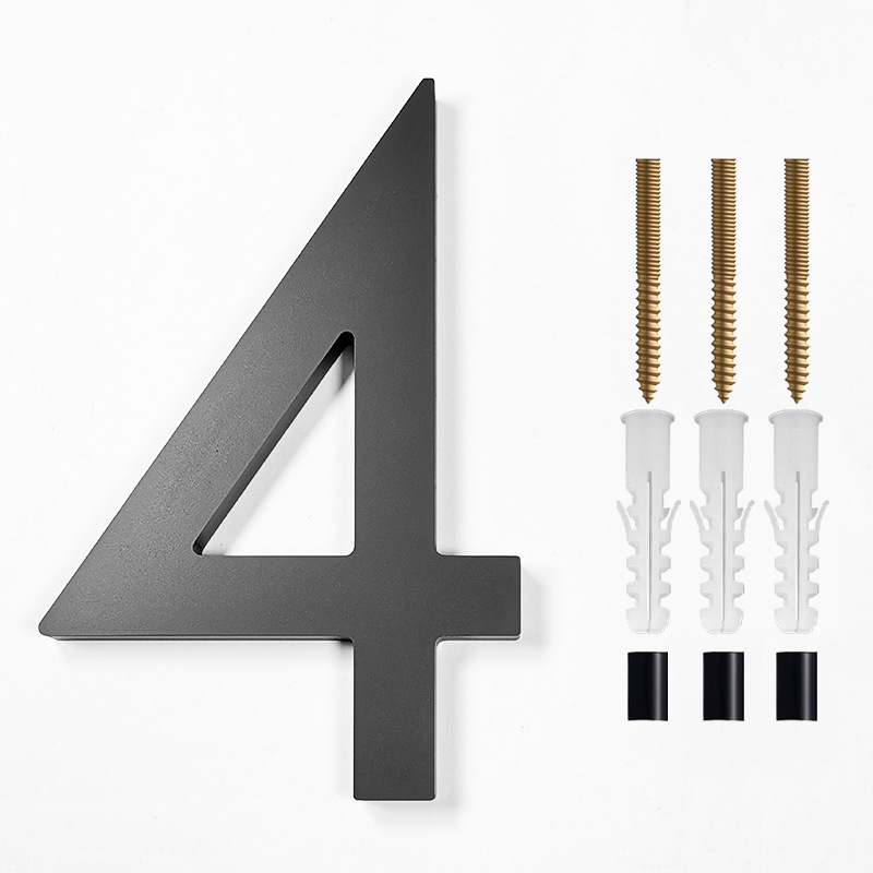 1PC Floating House Number,Modern Letters Door Alphabet,Home Outdoor Black 3D Numbers Address Door Number Plaques for Wall: ROSE RED