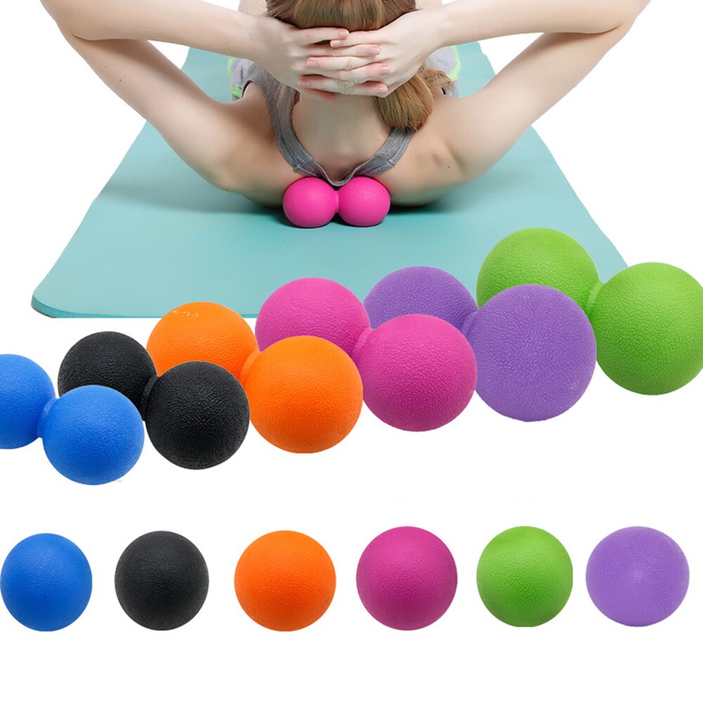 Gymträning dubbel lacrosseboll jordnötsmassageboll för bröstrygg, övre rygg, nacke, scapula fitnessutrustning