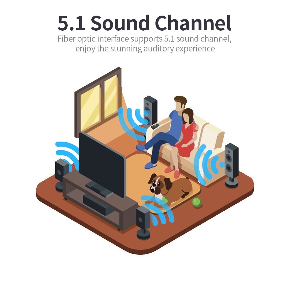 HD 4K Audio Extractor 4K HD Image Stereo Sound Synchronous Audio DC 5V Interface 5.1 Sound Channel HD Audio Extractor