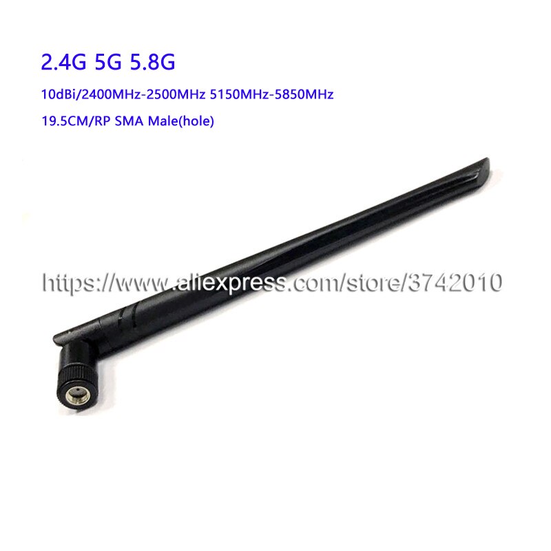 Omni directional Dual Band 10dBi 2.4G 5G 5.8G wifi antenna for Wireless Router RP SMA Male