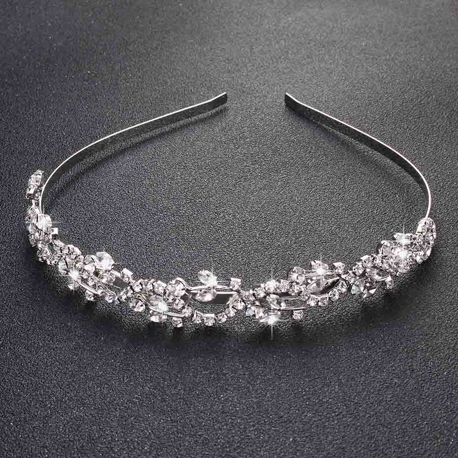 Vendita calda di Cristallo Perle Della Lega Diademi e Corone Da Sposa Copricapo Da Sposa Accessori Per Capelli Gioielli Bride'Tiaras Hairbands