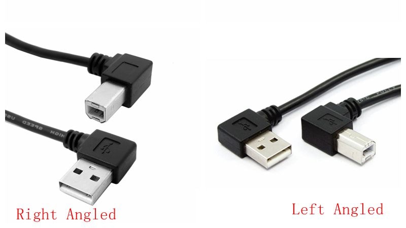 Höger & vänster vinkel usb 2.0 a hane till usb b hane typ b bm rätt vinkel skrivarskanner 90 graders kabel 50cm 100cm bm vinklad kabel