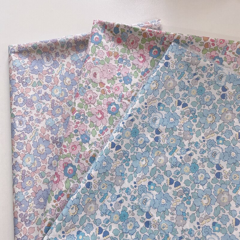 Betsy 80s japan begrænset tissun liberty bomuld poplin stof til børn baby syning stof kjoler nederdel diy meter stof