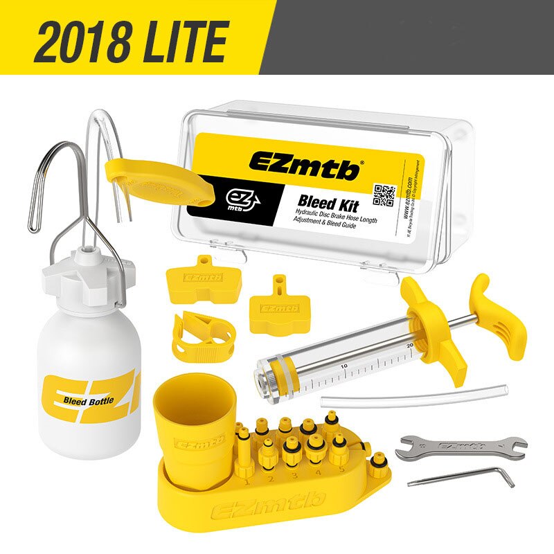 Juego de herramientas de reparación de frenos hidráulicos de bicicleta, herramientas de mantenimiento de frenos de disco para SHIMANO SRAM Avid MAGURA Series MTB Road Bike: 2018 LITE