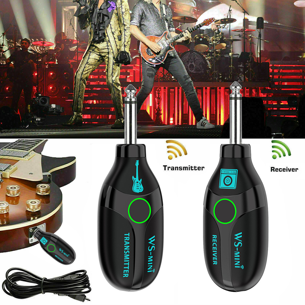 2,4g drahtloses Gitarren System Audio- Absender Empfänger drahtloses System für E-Gitarre/elektronische Tastatur/Bass