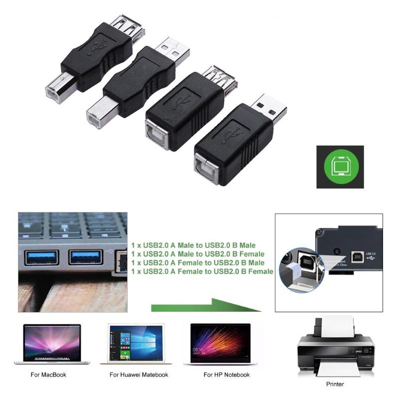 USB 2.0 A Male & Female to USB Type B Print Converter Adapter Male & Female USB connector USB 2.0 Type B Cable Adapter