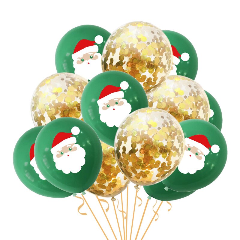 15 stk god jul balloner julemanden elg juletræ juledekorationer til hjemmet xmas globos navidad år