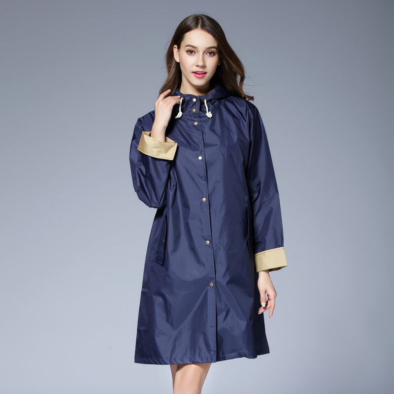 Waterproof Female Jacket Raincoat Women Nylon Bike Raincoat Long Pvc Hiking Impermeabile Jas Hujan Raincoat Bike BA60YY