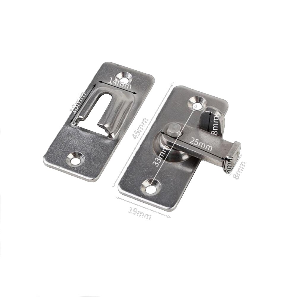 Sliding Door Buckle Stainless Steel 90 Degrees Right Angle Lock Hardware Tools Safety Door Window Bolt