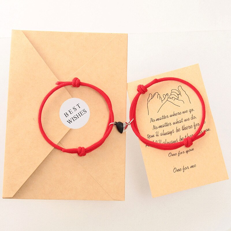 SL102 modisch Schwarz und Weiß Liebe Magnet Mailand Seil Paar Armbänder EIN Paar Freundinnen Armbinde Schmuck